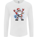 Rock n Roll Santa Electric Guitar Christmas Xmas Mens Long Sleeve T-Shirt White