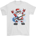 Rock n Roll Santa Electric Guitar Christmas Xmas Mens T-Shirt 100% Cotton White
