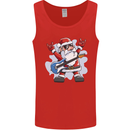 Rock n Roll Santa Electric Guitar Christmas Xmas Mens Vest Tank Top Red