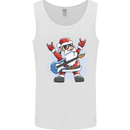 Rock n Roll Santa Electric Guitar Christmas Xmas Mens Vest Tank Top White