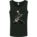 Rock n Roll Skeleton Skull Guitar Player Music Mens Vest Tank Top Black