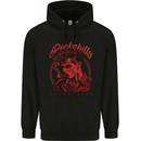 Rockabilly Never Dies Rock n Roll Music Mens 80% Cotton Hoodie Black