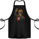 Rockabilly Peace Skull Zombie Cotton Apron 100% Organic Black
