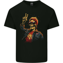 Rockabilly Peace Skull Zombie Kids T-Shirt Childrens Black