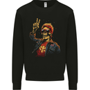 Rockabilly Peace Skull Zombie Mens Sweatshirt Jumper Black