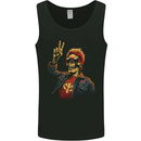 Rockabilly Peace Skull Zombie Mens Vest Tank Top Black