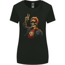 Rockabilly Peace Skull Zombie Womens Wider Cut T-Shirt Black
