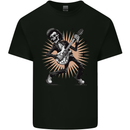 Rockabilly Skeleton Skull Guitar Rock n Roll Music Mens Cotton T-Shirt Tee Top Black