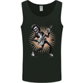 Rockabilly Skeleton Skull Guitar Rock n Roll Music Mens Vest Tank Top Black