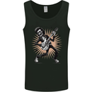 Rockabilly Skeleton Skull Guitar Rock n Roll Music Mens Vest Tank Top Black