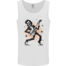 Rockabilly Skeleton Skull Guitar Rock n Roll Music Mens Vest Tank Top White
