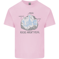 Rocks Aren't Real Funny Conspiracy Theory Kids T-Shirt Childrens Light Pink
