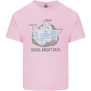 Rocks Aren't Real Funny Conspiracy Theory Kids T-Shirt Childrens Light Pink