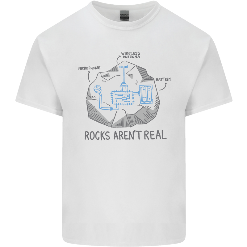 Rocks Aren't Real Funny Conspiracy Theory Kids T-Shirt Childrens White