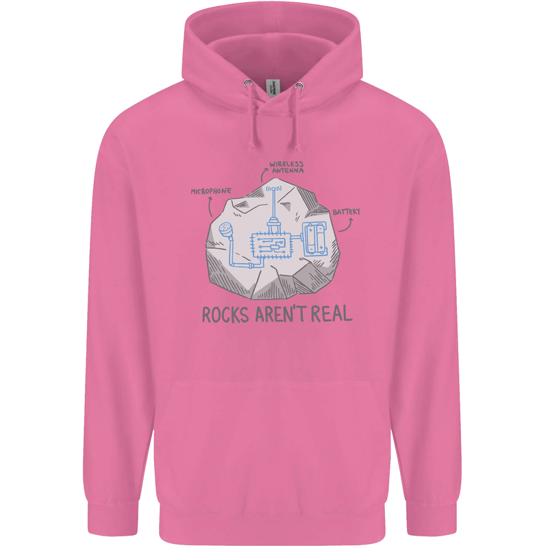 Rocks Aren't Real Funny Conspiracy Theory Mens 80% Cotton Hoodie Azelea