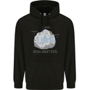 Rocks Aren't Real Funny Conspiracy Theory Mens 80% Cotton Hoodie Black