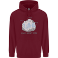 Rocks Aren't Real Funny Conspiracy Theory Mens 80% Cotton Hoodie Maroon