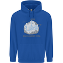 Rocks Aren't Real Funny Conspiracy Theory Mens 80% Cotton Hoodie Royal Blue