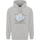 Rocks Aren't Real Funny Conspiracy Theory Mens 80% Cotton Hoodie Sports Grey