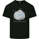 Rocks Aren't Real Funny Conspiracy Theory Mens Cotton T-Shirt Tee Top Black