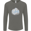 Rocks Aren't Real Funny Conspiracy Theory Mens Long Sleeve T-Shirt Charcoal