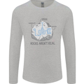 Rocks Aren't Real Funny Conspiracy Theory Mens Long Sleeve T-Shirt Sports Grey