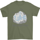 Rocks Aren't Real Funny Conspiracy Theory Mens T-Shirt 100% Cotton Military Green