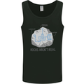 Rocks Aren't Real Funny Conspiracy Theory Mens Vest Tank Top Black
