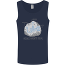 Rocks Aren't Real Funny Conspiracy Theory Mens Vest Tank Top Navy Blue