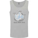 Rocks Aren't Real Funny Conspiracy Theory Mens Vest Tank Top Sports Grey