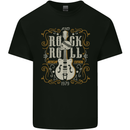 Rockstar Rock n Roll Guitar Skull Music Kids T-Shirt Childrens Black