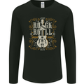 Rockstar Rock n Roll Guitar Skull Music Mens Long Sleeve T-Shirt Black
