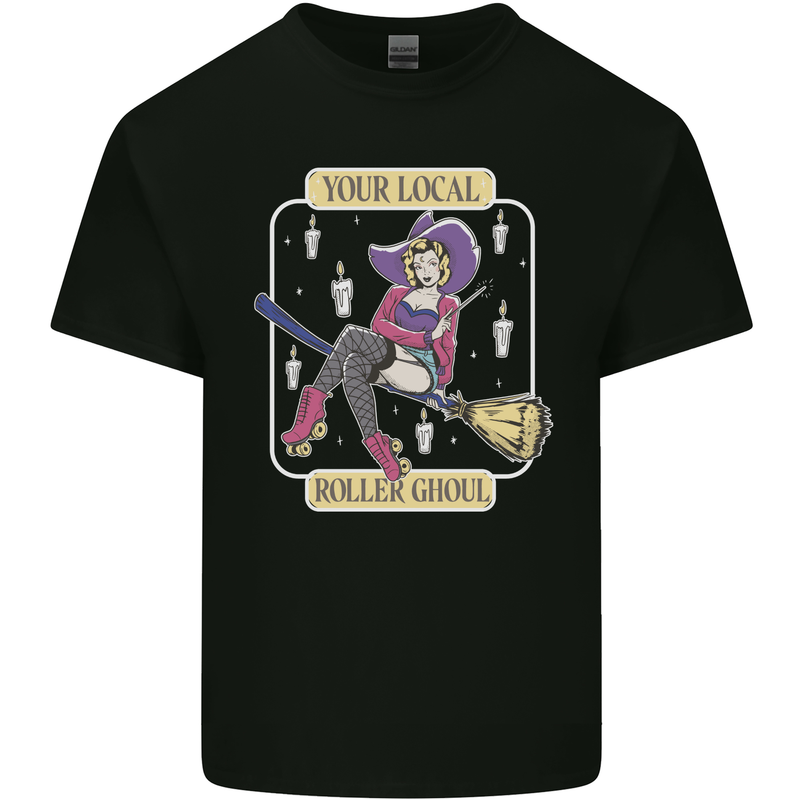 Roller Ghoul Funny Halloween Roller Skating Kids T-Shirt Childrens Black