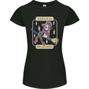Roller Ghoul Funny Halloween Roller Skating Womens Petite Cut T-Shirt Black