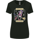 Roller Ghoul Funny Halloween Roller Skating Womens Wider Cut T-Shirt Black