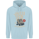 Roller Skate Retro Skating Boots Childrens Kids Hoodie Light Blue