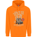 Roller Skate Retro Skating Boots Childrens Kids Hoodie Orange