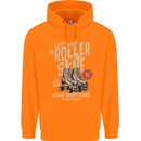 Roller Skate Retro Skating Boots Childrens Kids Hoodie Orange