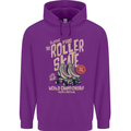 Roller Skate Retro Skating Boots Childrens Kids Hoodie Purple