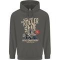 Roller Skate Retro Skating Boots Childrens Kids Hoodie Storm Grey