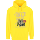 Roller Skate Retro Skating Boots Childrens Kids Hoodie Yellow