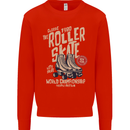 Roller Skate Retro Skating Boots Kids Sweatshirt Jumper Bright Red