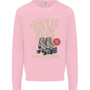 Roller Skate Retro Skating Boots Kids Sweatshirt Jumper Light Pink