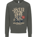 Roller Skate Retro Skating Boots Kids Sweatshirt Jumper Storm Grey