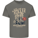 Roller Skate Retro Skating Boots Kids T-Shirt Childrens Charcoal