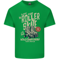 Roller Skate Retro Skating Boots Kids T-Shirt Childrens Irish Green
