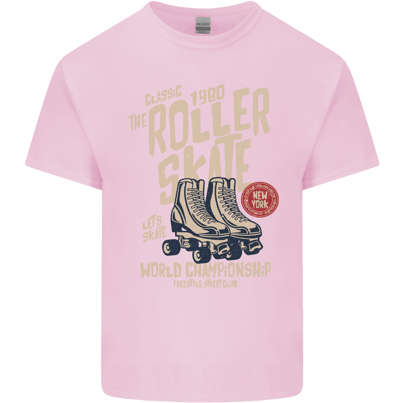 Roller Skate Retro Skating Boots Kids T-Shirt Childrens Light Pink