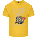 Roller Skate Retro Skating Boots Kids T-Shirt Childrens Yellow