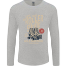 Roller Skate Retro Skating Boots Mens Long Sleeve T-Shirt Sports Grey