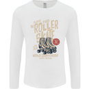 Roller Skate Retro Skating Boots Mens Long Sleeve T-Shirt White